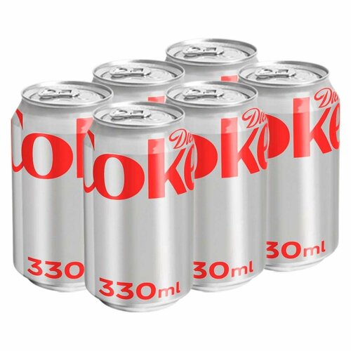 Газированный напиток Coca-Cola Diet Coke (без сахара) (Великобритания), 330 мл (6 шт)