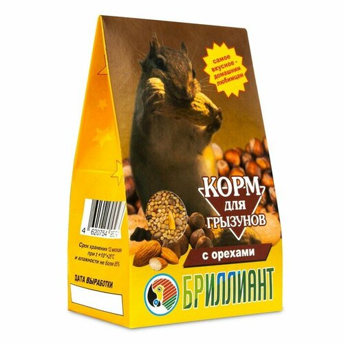 Корм "Бриллиант" для грызунов, с орехами, 350 г