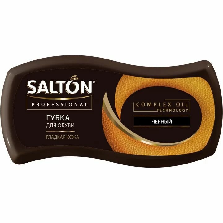 Губка для обуви Salton "Professional", Волна, черная, для гладкой кожи (47788209)