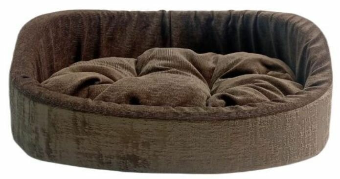 HOMEPET Диванчик-лежак для домашних животных Indigo chocolate №2, шоколадный, 49 см х 43 см х 17 см