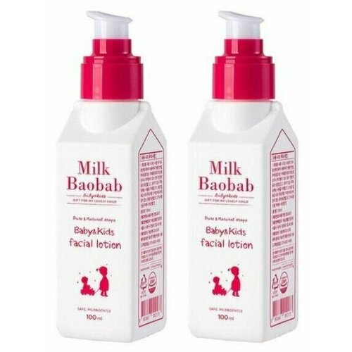 фото Milk baobab, детский лосьон для лица baby&kids facial lotion, 100 мл, 2 шт