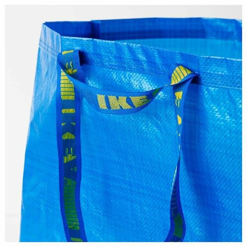 Сумка-переноска IKEA FRAKTA (фракта) 71л, большая, синяя, 55х37х35 см, 1 шт