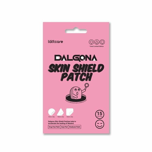 Lattcare Патчи точечные от воспалений Dalgona Skin Shield Patch, 15 шт lattcare патчи точечные от воспалений lattcare dalgona skin shield patch 15 шт 2 упаковки