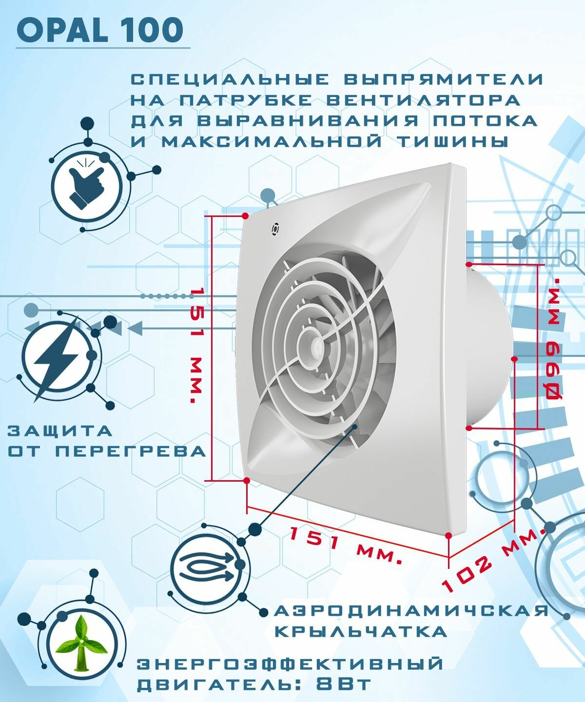 Вентилятор Zernberg Opal 100 - фотография № 2