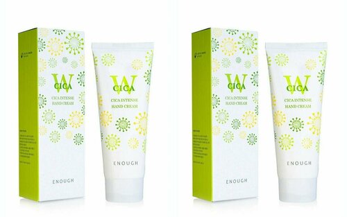 Enough Крем для рук для сухой кожи с центеллой азиатской W Cica Intense Hand Cream, 100 мл, 2 штуки