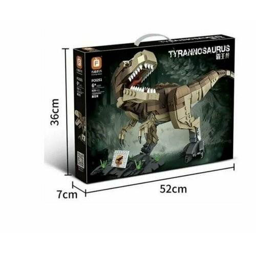 Конструктор Динозавр Тираннозавр рекс 939 деталей конструктор мир юрского периода динозавр большой тираннозавр рекс 939 деталей