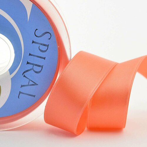 Лента атласная Safisa Spiral, двусторонняя, 6.5 мм, 25 м, цвет 040 терракотовый, 1 шт лента атласная двусторонняя safisa 15 мм 25 м цвет 202 ярко оранжевый