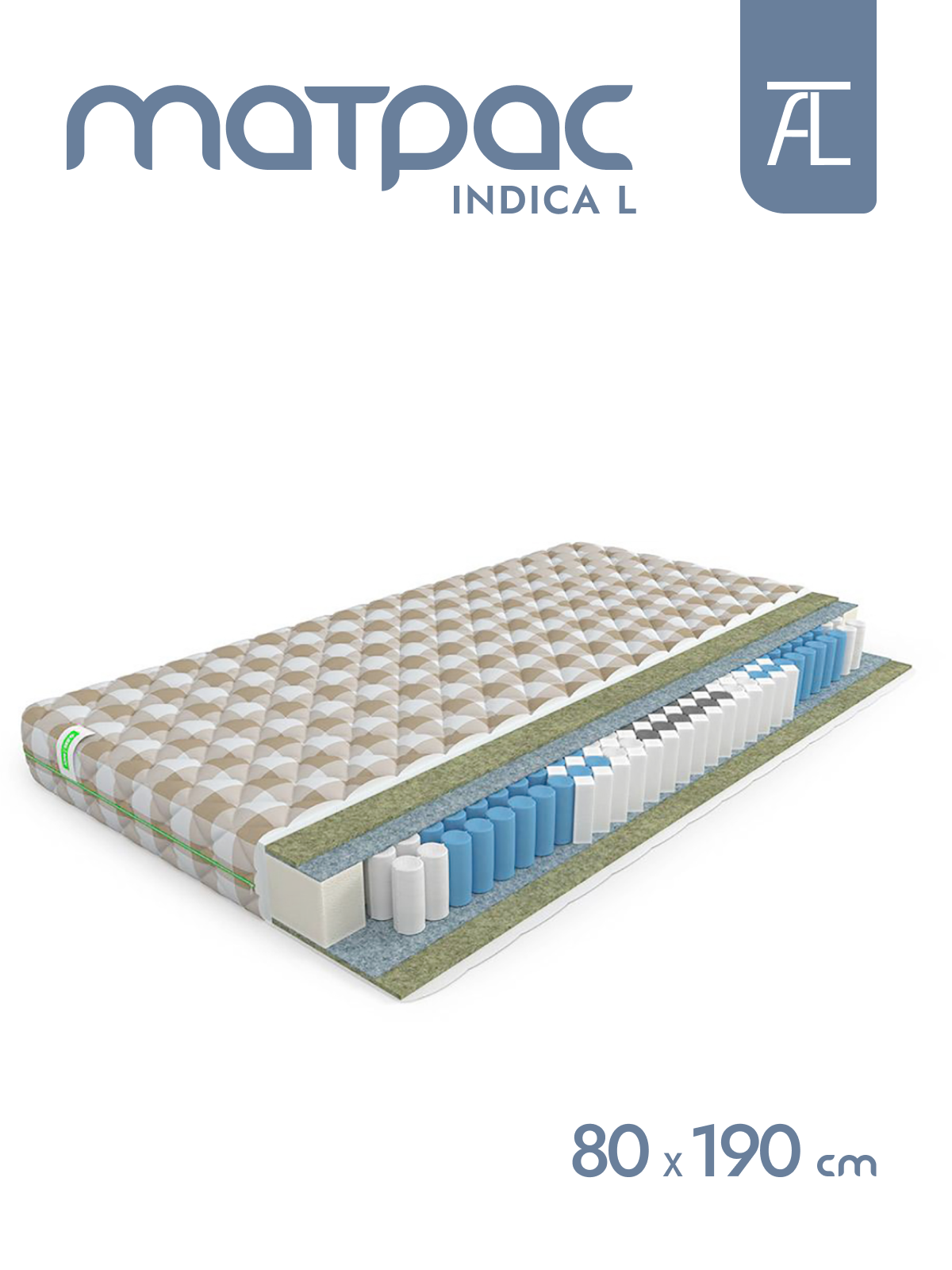 Матрас Indica L ARHIMED Mr.Mattress, 80х190 см