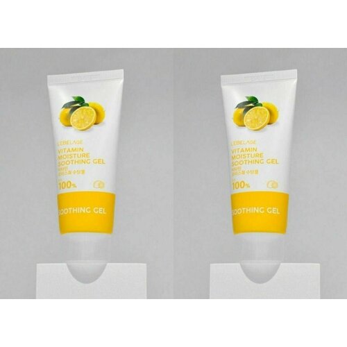 LEBELAGE Гель для тела восстнавливающий витаминный VITAMIN MOISTURE PURITY 100% SOOTHING GEL 100мл - 2 штуки