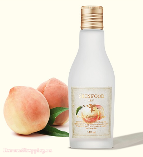 Тонер матирующий с экстрактом персика SKINFOOD Premium Peach Cotton Toner 140ml