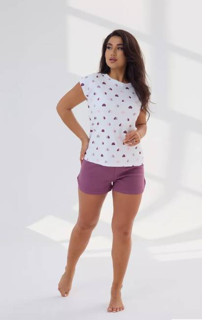 Пижама LAP’Clo, размер 44, белый, розовый