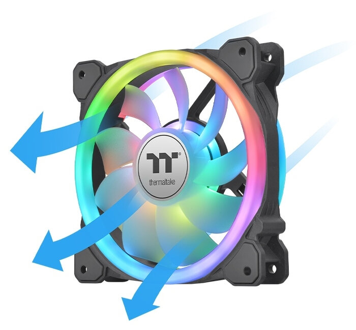 SWAFAN 14 RGB Radiator Fan TT Premium Edition 3 Pack [CL-F138-PL14SW-A] Thermaltake - фото №7