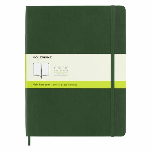 Блокнот Moleskine CLASSIC SOFT XLarge 190х250мм 192стр. нелинованный мягкая обложка зеленый 6 шт./кор. - фото №9