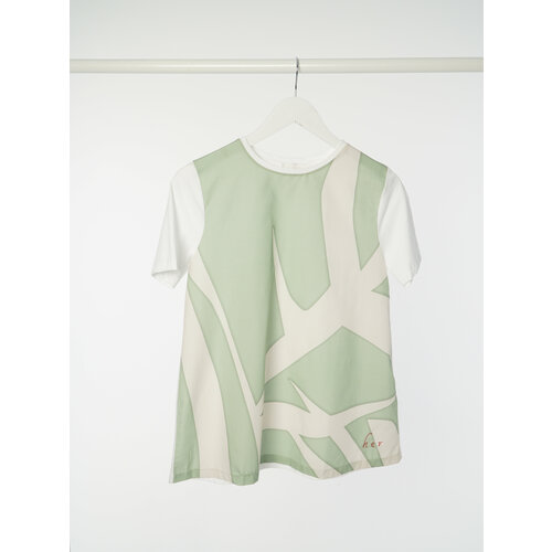 фото Футболка at.p.co, размер xs, белый, зеленый