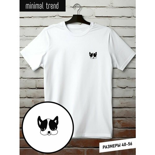 Футболка minimal trend, размер XL, белый