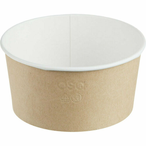 Контейнер круглый OSQ Round Bowl 1000, d-150(128)х77мм, крафт(270шт/уп), 1854581
