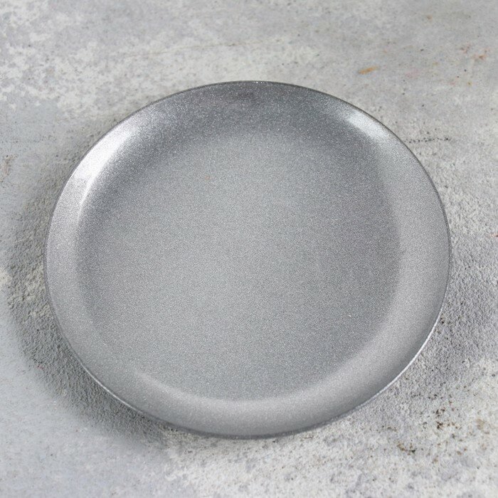 Подсвечник "Тарелка 76" металл на одну свечу, 7,6х7,6 см, серебро - фотография № 3
