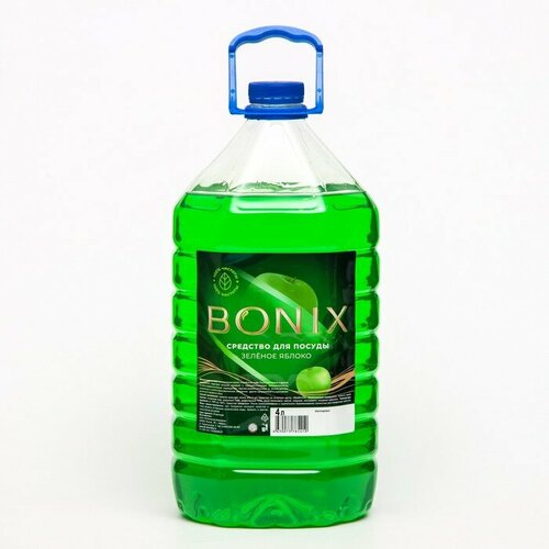 Моющее для посуды Bonix зеленое яблоко 4 л