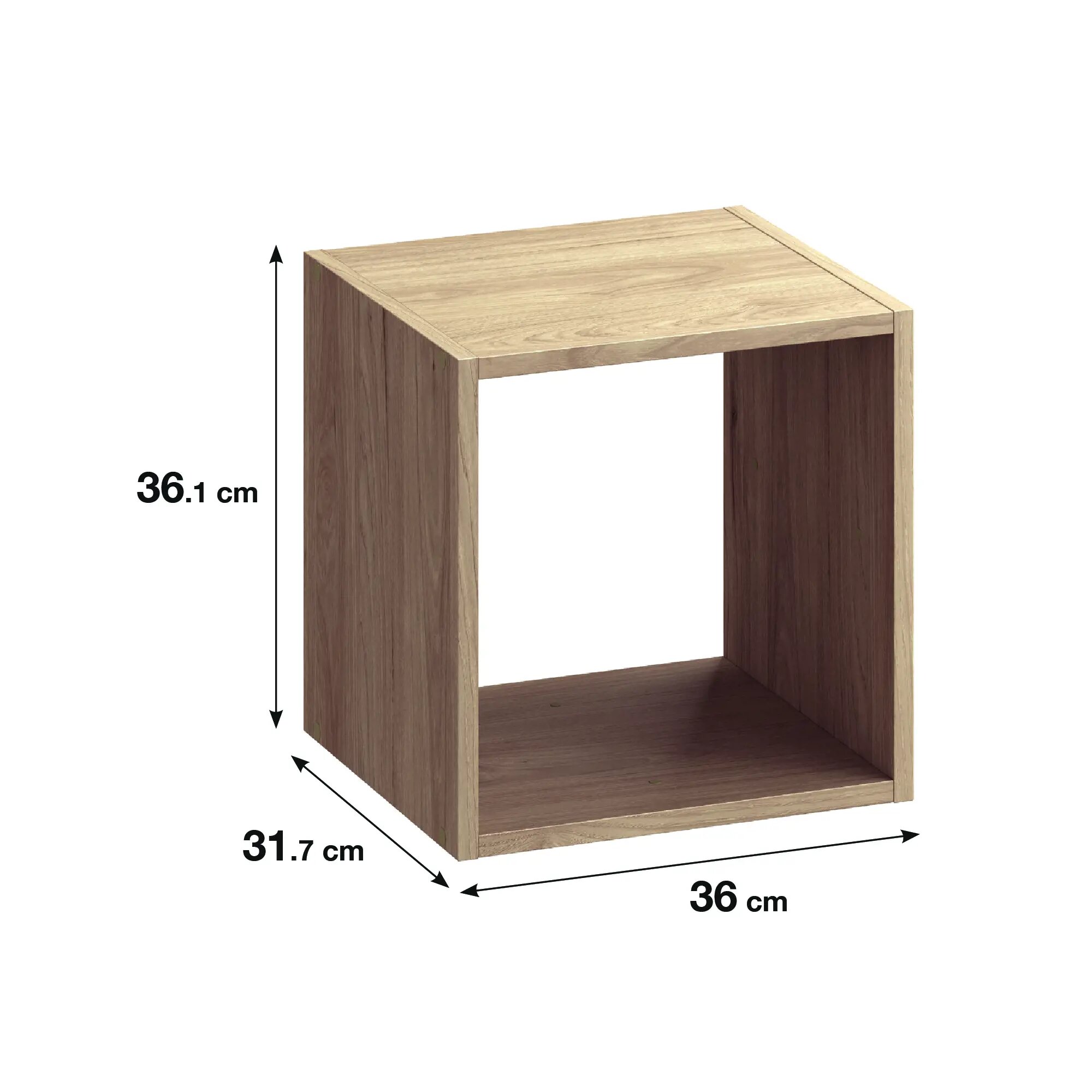 Стеллаж SPACEO KUB 1 секция 36x36x31.7 см ЛДСП цвет дуб