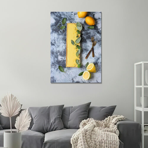 Картина/Картина на холсте для интерьера/Картина на стену/Картина для кухни/ - Лимонный пирог 30х40