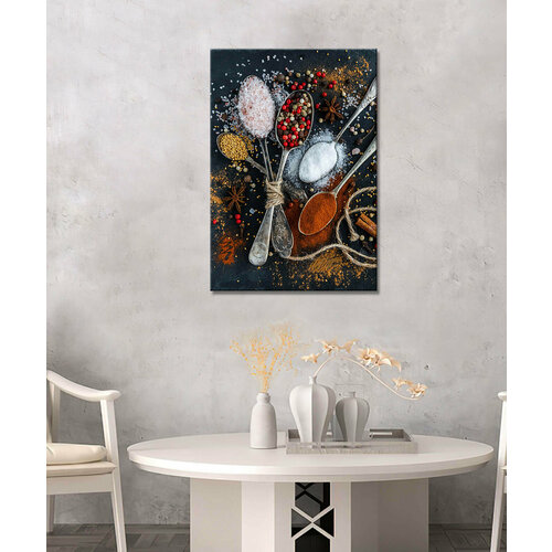 Картина/Картина на холсте для интерьера/Картина на стену/Картина для кухни/ - приправы 60х80