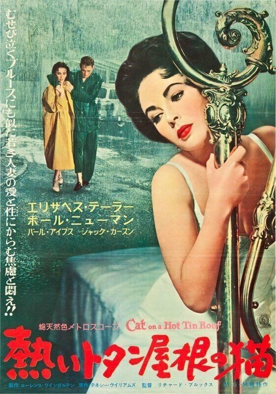 Плакат постер на холсте Кошка на раскаленной крыше (Cat on a Hot Tin Roof) Ричард Брукс. Размер 21 х 30 см