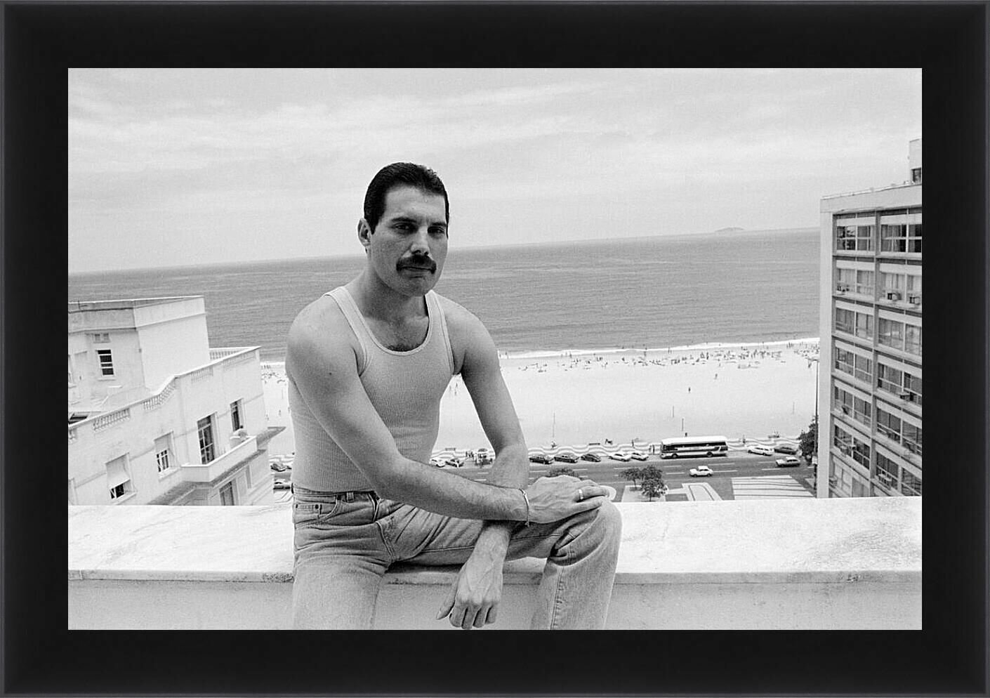 Плакат постер на бумаге Freddie Mercury Rio de Janeiro 1985. Размер 30 х 42 см