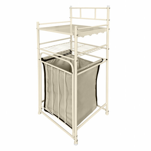 Стеллаж с корзиной для белья Исток СК03 бежевый