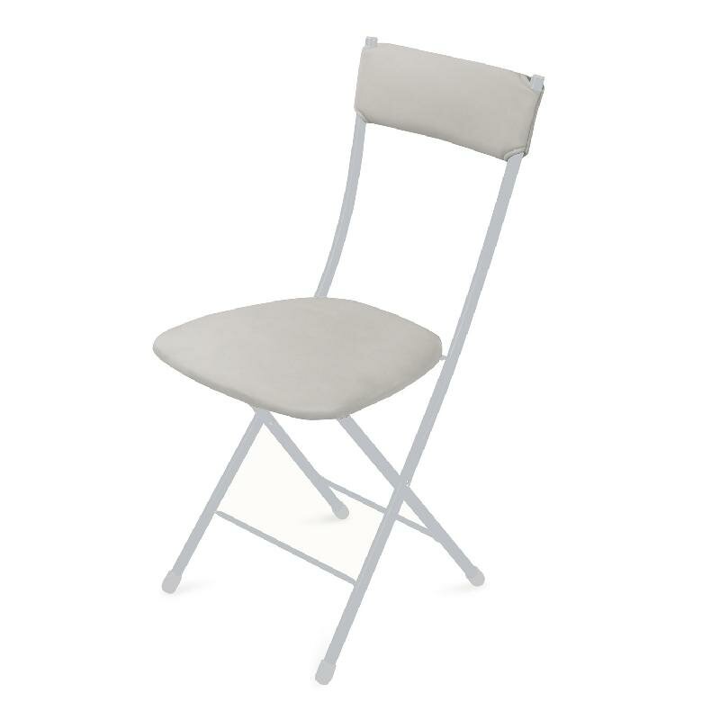 фото Стул складной Ника-1М с мягкой спинкой светло-серый, матовый серый