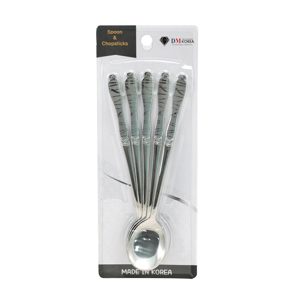 Набор столовых ложек из нержавеющей стали на 5 персон DMK-015. Корея — фото 1
