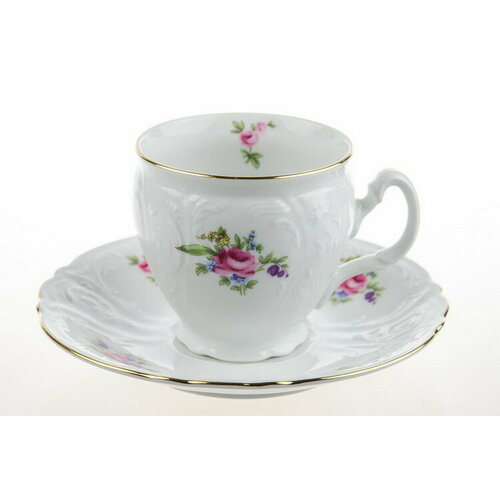 Набор высоких чашек 6 шт. 240 мл с блюдцем 160 мм