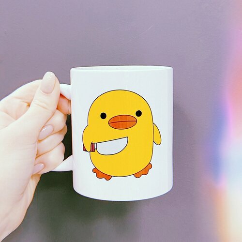 Кружка Цыпленок с ножом, 330 мл.