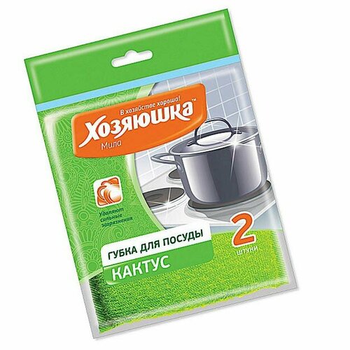 Губка для мытья посуды Хозяюшка Мила 