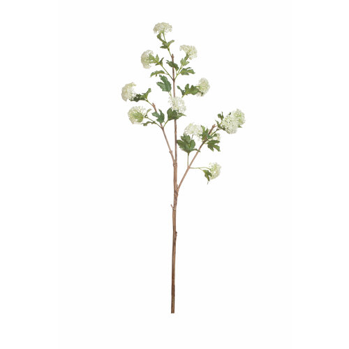 Искусственные цветы декоративные Вибурнум бело-зеленый 127 см Karlsbach