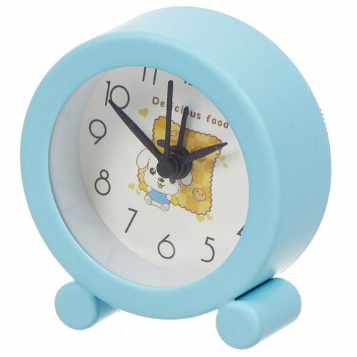 Часы-будильник настольные, 5х5х6 см, круглые, пластик, в ассортименте, Доброе утро, Y4-5208