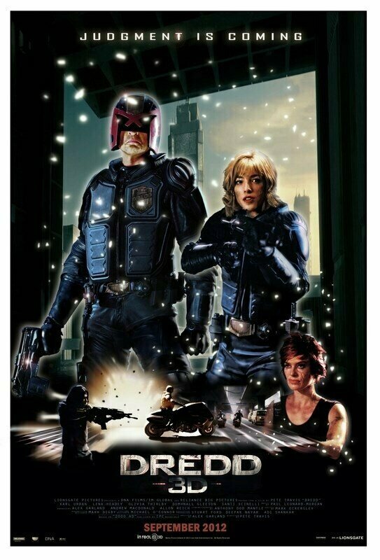 Плакат, постер на бумаге Судья Дредд 3D (Dredd), Пит Трэвис. Размер 21 х 30 см