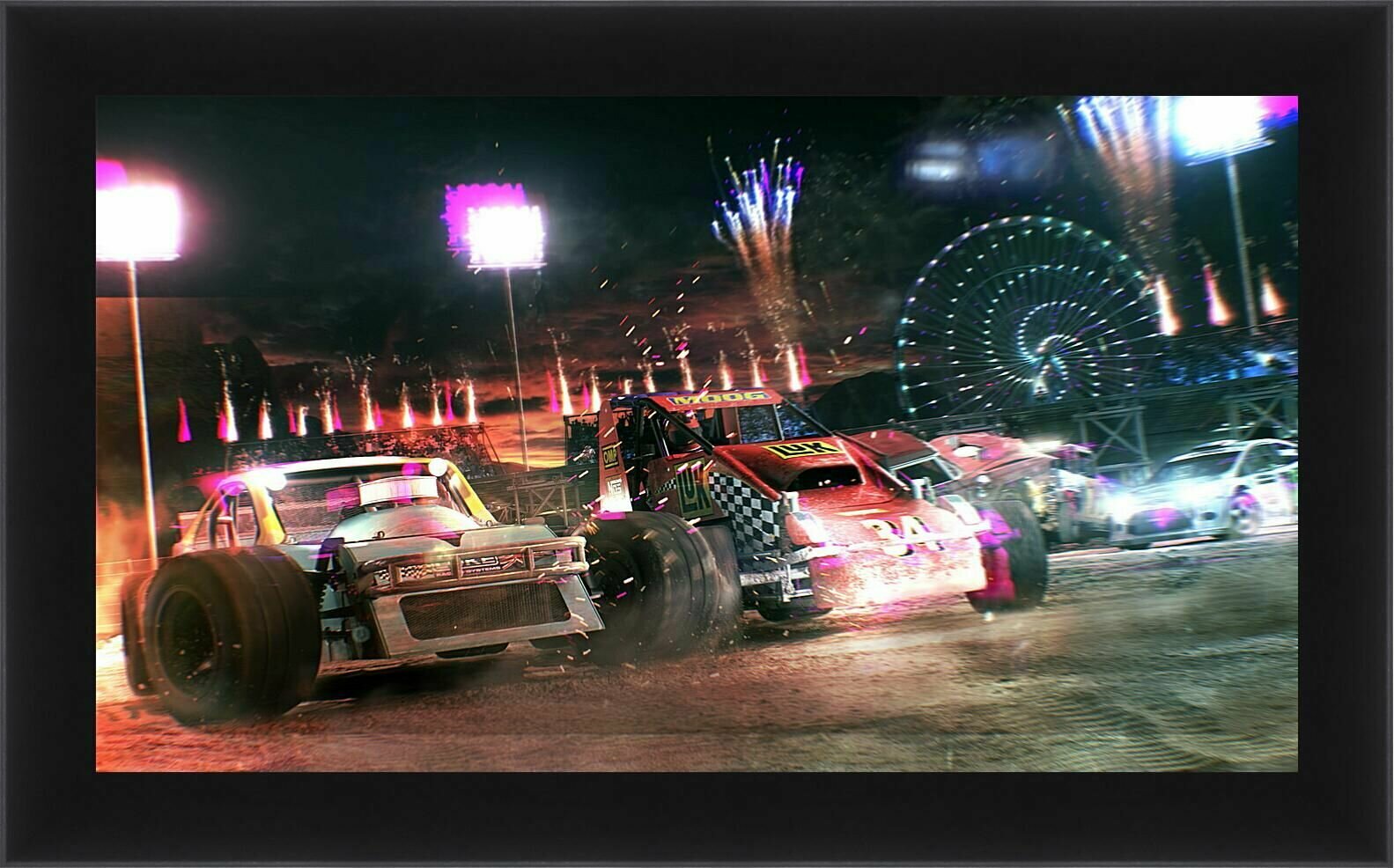 Плакат, постер на бумаге dirt showdown, car, road. Размер 30 х 42 см