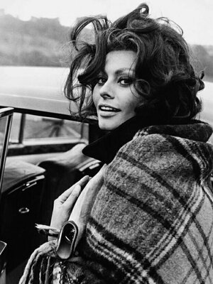 Плакат, постер на бумаге Sophia Loren/Софи Лорен/черно-белый. Размер 30 х 42 см