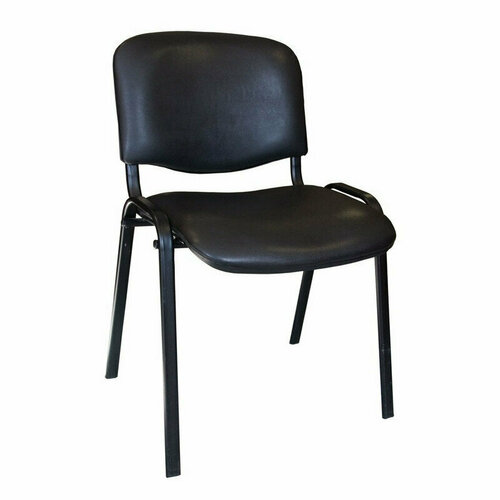 Стул для посетителей изо (кожзам черный/черный)