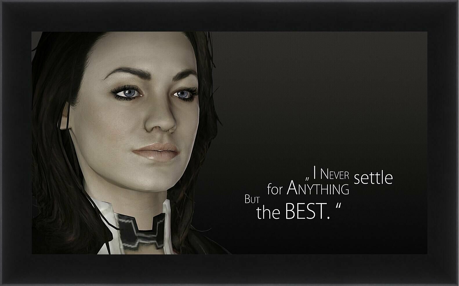 Плакат, постер на холсте mass effect, miranda lawson, quote. Размер 21 х 30 см