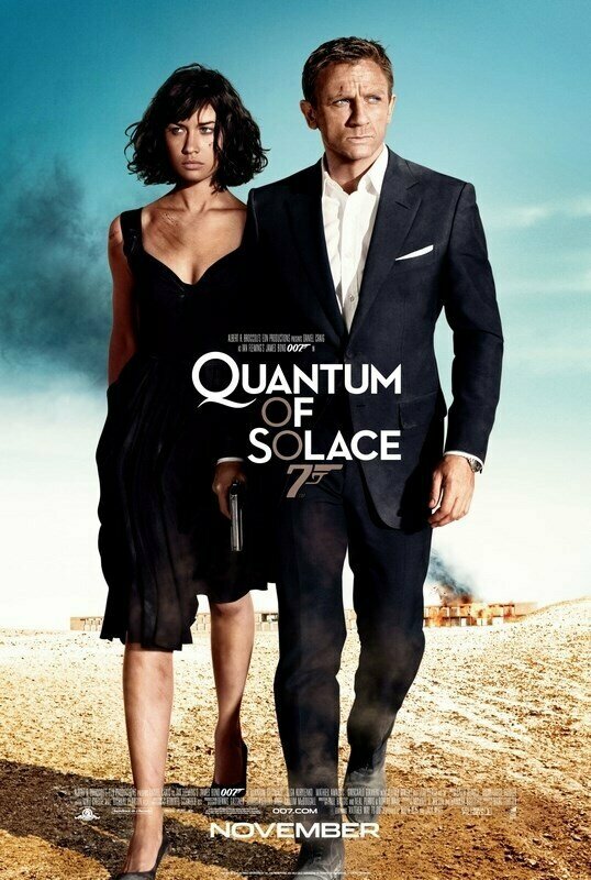 Плакат, постер на бумаге Джеймс Бонд 22-Квант милосердия (Quantum of Solace), Марк Форстер. Размер 21 х 30 см