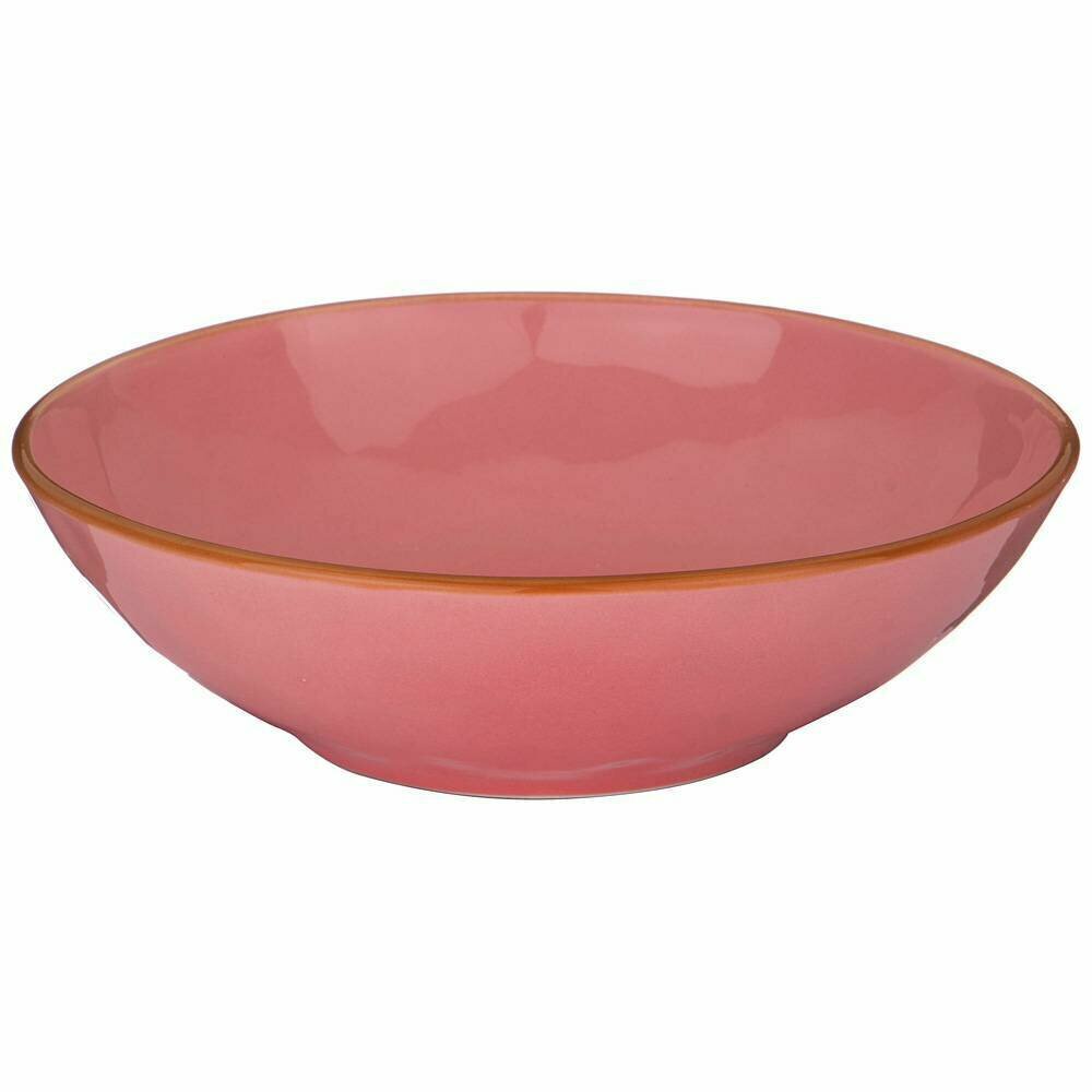 Набор из 2 штук Тарелка суповая-салатник Bronco "Concerto" 19см, розовый, керамика (408-112/2)