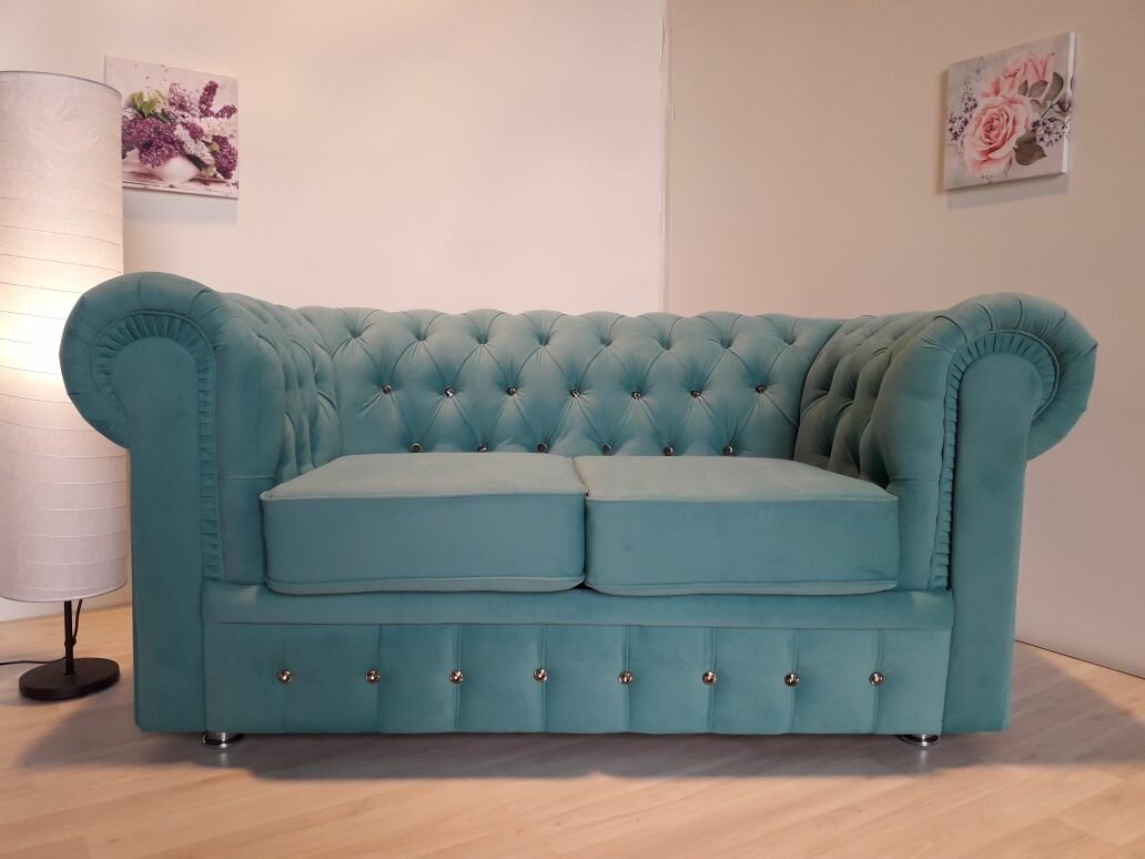 фото Диван Честер 2- х местный Велюр 20 цветов