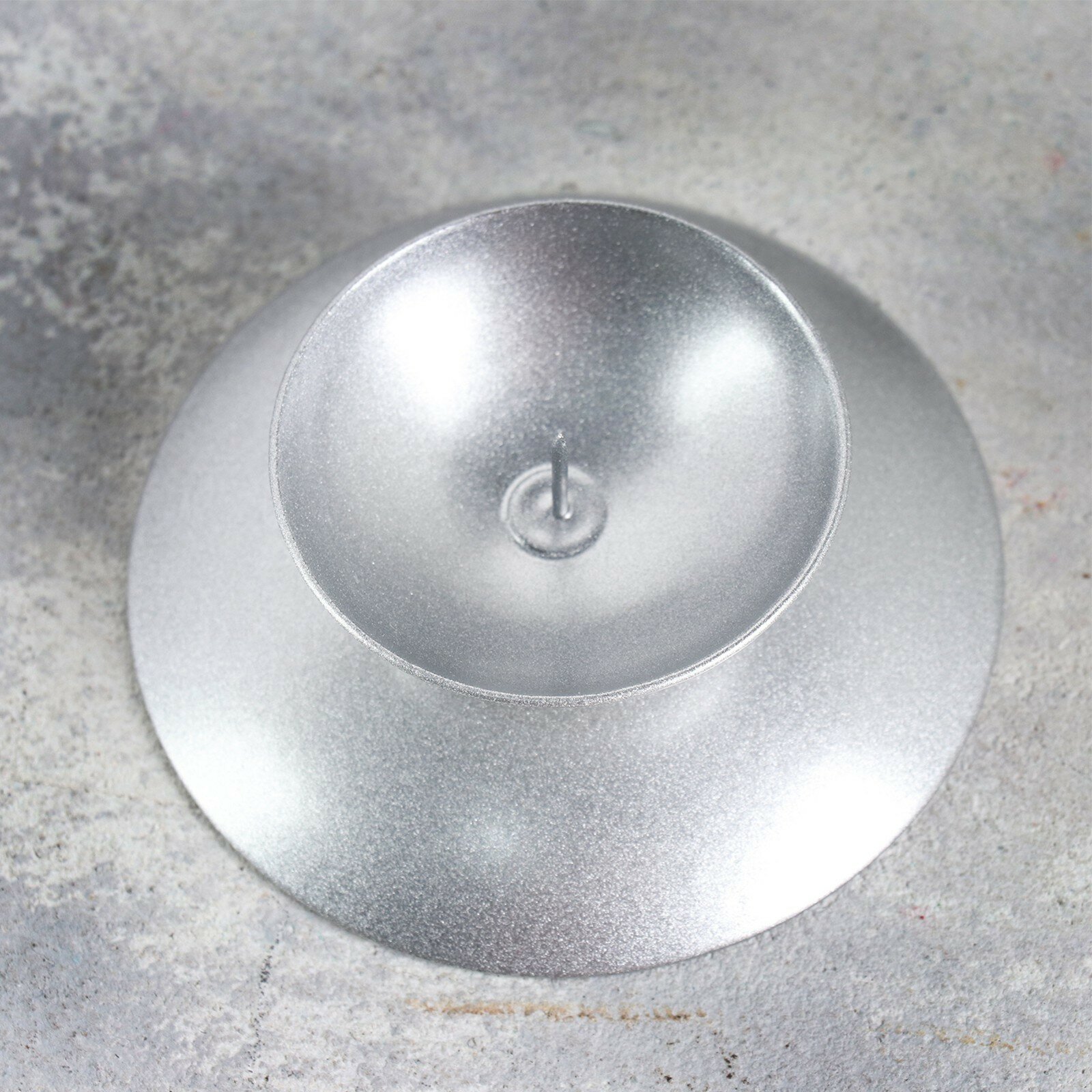 Подсвечник "Гадальный Н" металл на одну свечу, 7,3х3 см, серебро