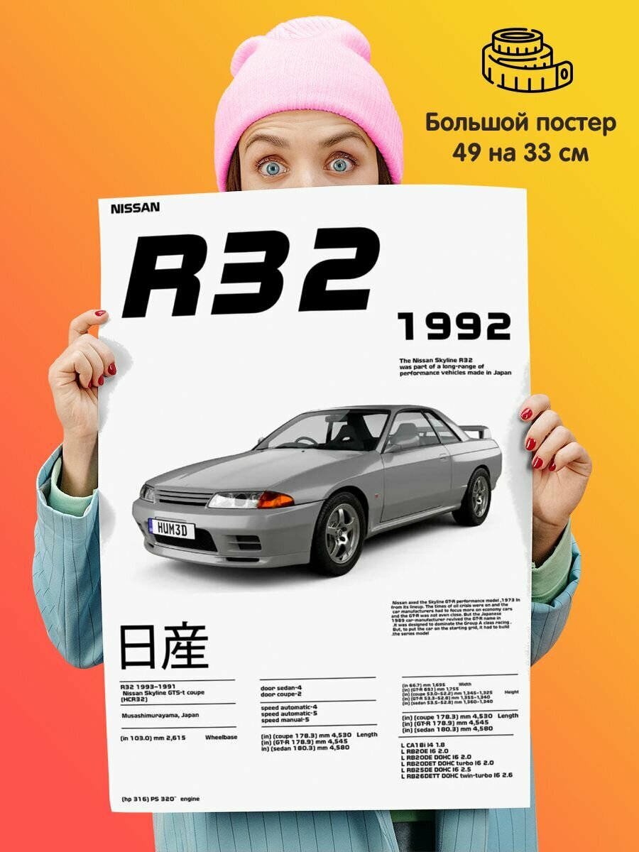 Постер плакат Nissan Skyline