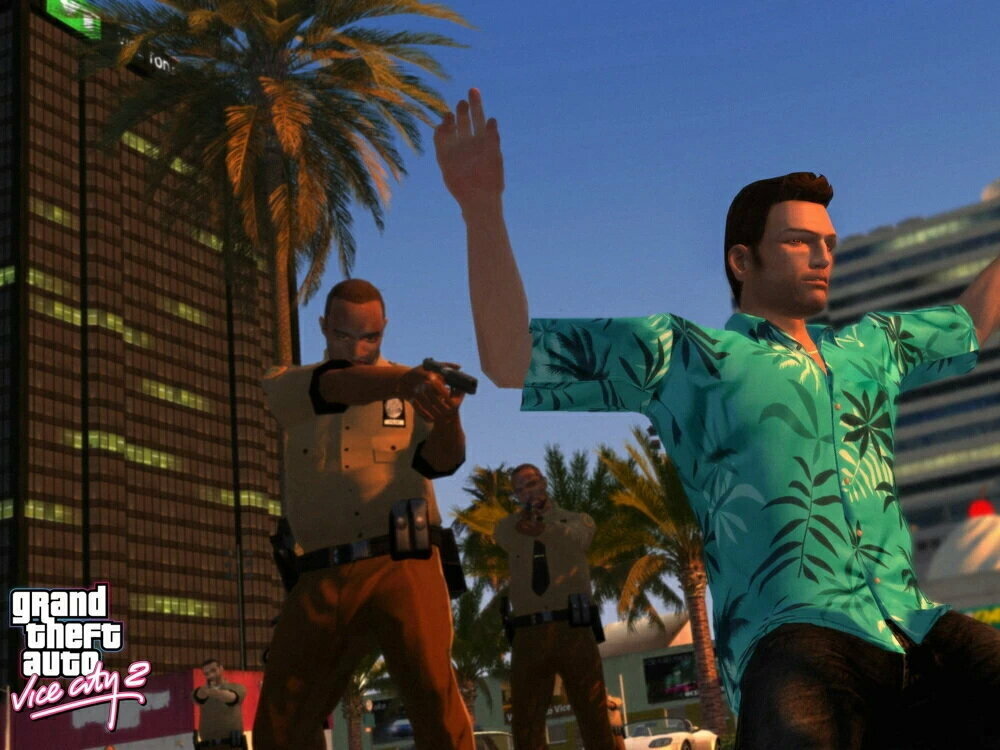 Плакат, постер на бумаге Grand Theft Auto Vice City/игровые/игра/компьютерные герои персонажи. Размер 21 х 30 см