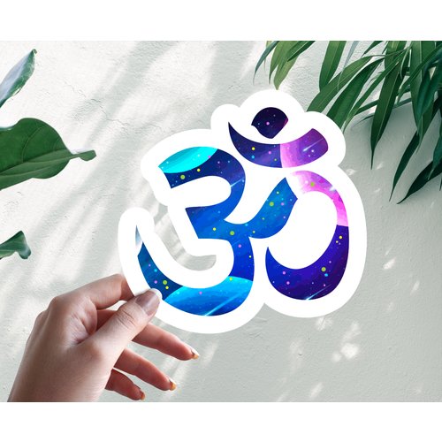 Наклейка Стикер Ohm Символ Йога 20 см
