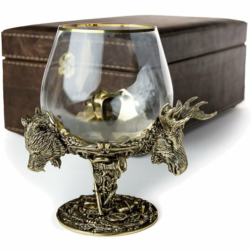 фото Подарки Бокал для коньяка "Охота и трофеи" (430 мл)
