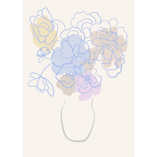 Постер интерьерный Ваза с цветами А3 780₽