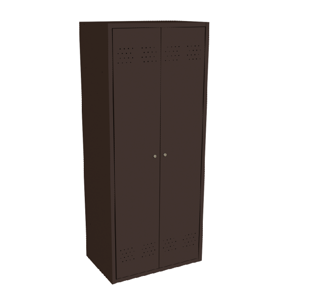 Шкаф для одежды 1830х775х500 мм / Шкаф одежный из оцинкованной стали / Шкаф стальной 8017